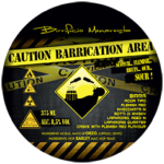 medaglione caution barrication area
